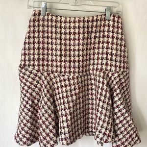 Anthropologie Maeve Tweed Plaid Mini Skirt